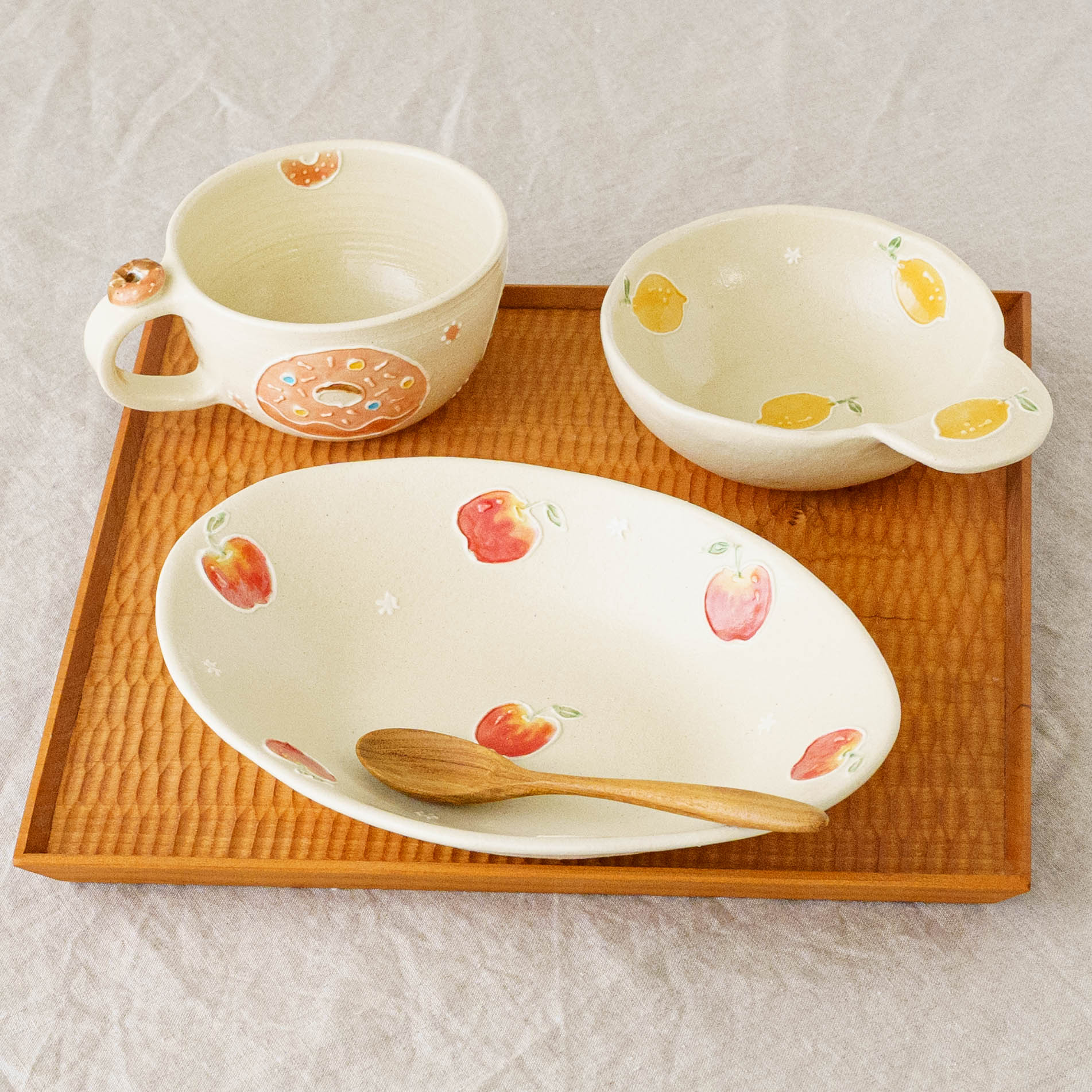 陶芸作家 中村佳菜子 ぷっくり スープカップ ドーナツ｜窯元、作家