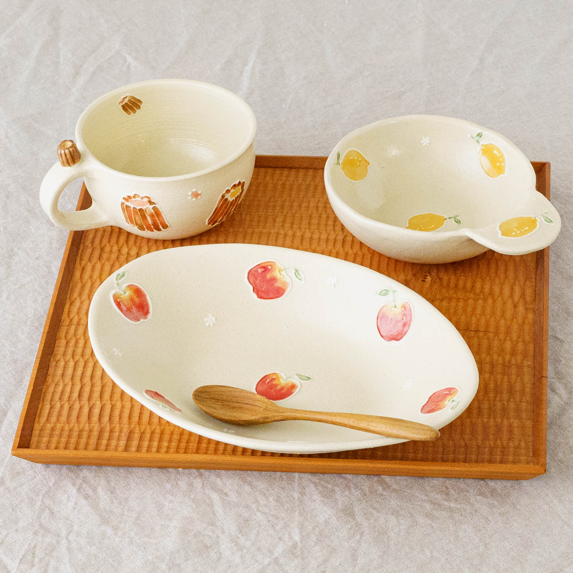 陶芸作家 中村佳菜子 片耳 丸小鉢 とんすい レモン｜窯元、作家ものの
