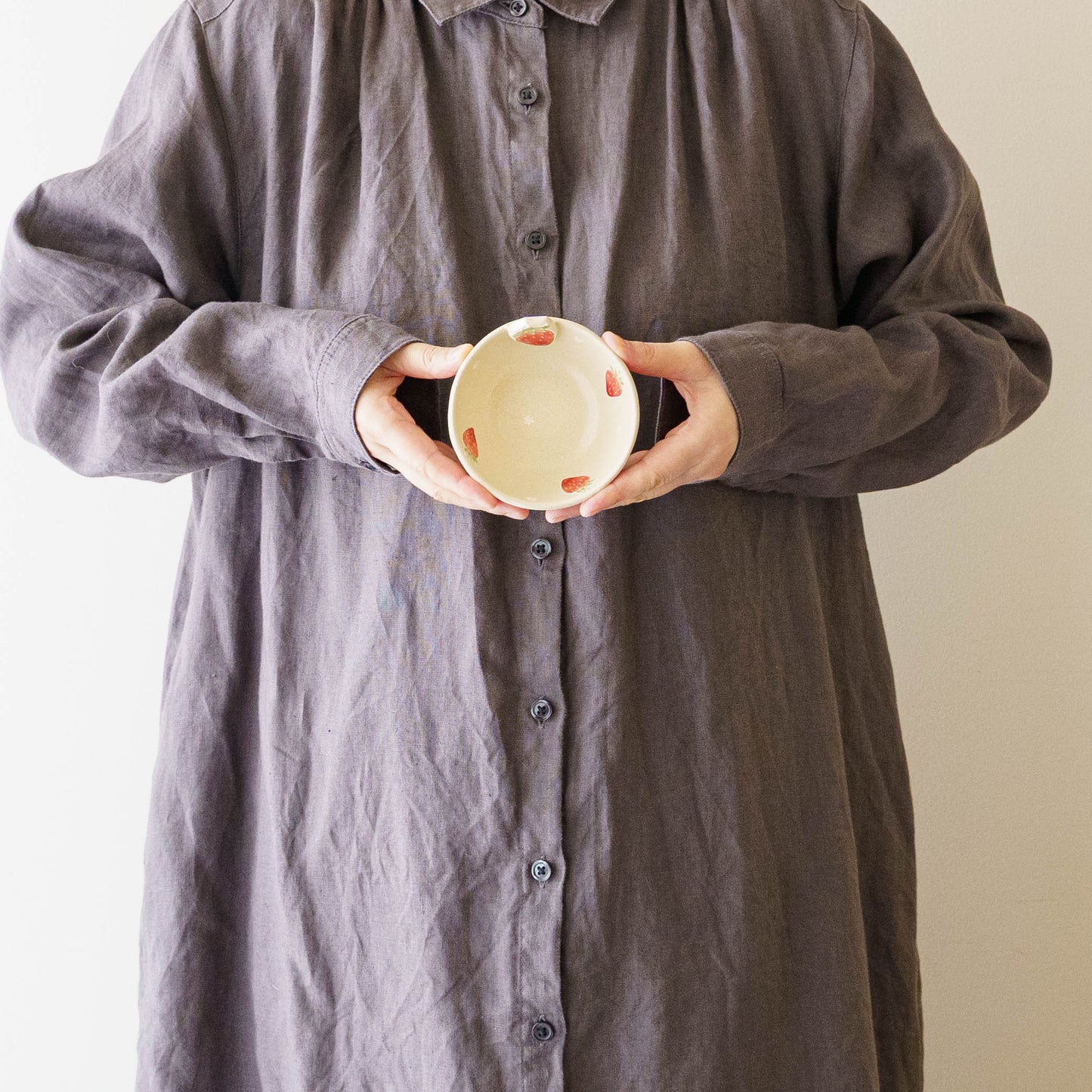 モチーフ付　ヨーグルト小鉢　ストロベリー｜中村佳菜子