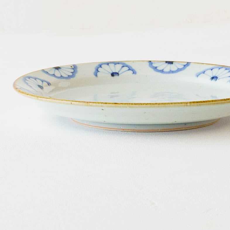 7寸リム皿　菊文｜皐月窯