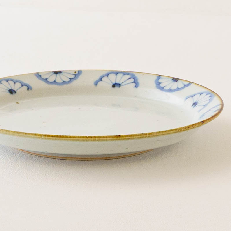 7寸リム皿　菊文｜皐月窯