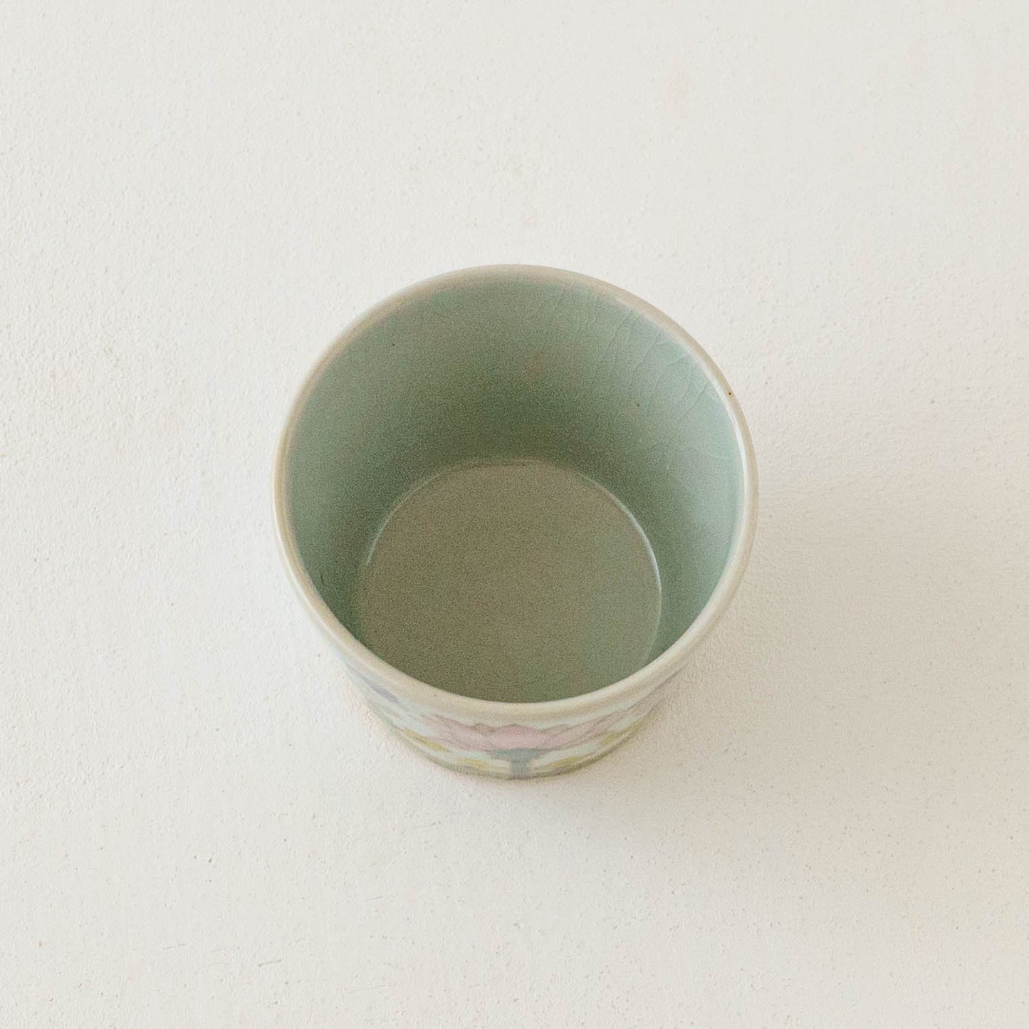 そば猪口　色絵草花｜皐月窯