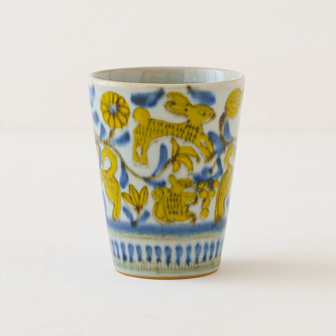 フリーカップ　黄動物｜皐月窯