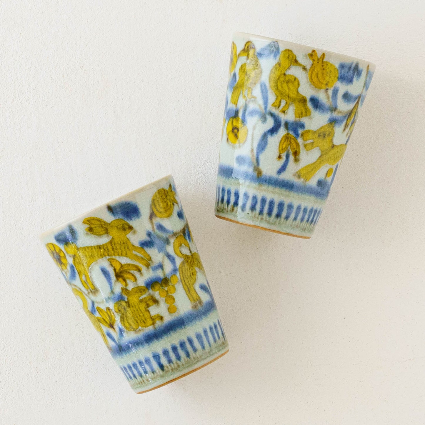 フリーカップ　黄動物｜皐月窯