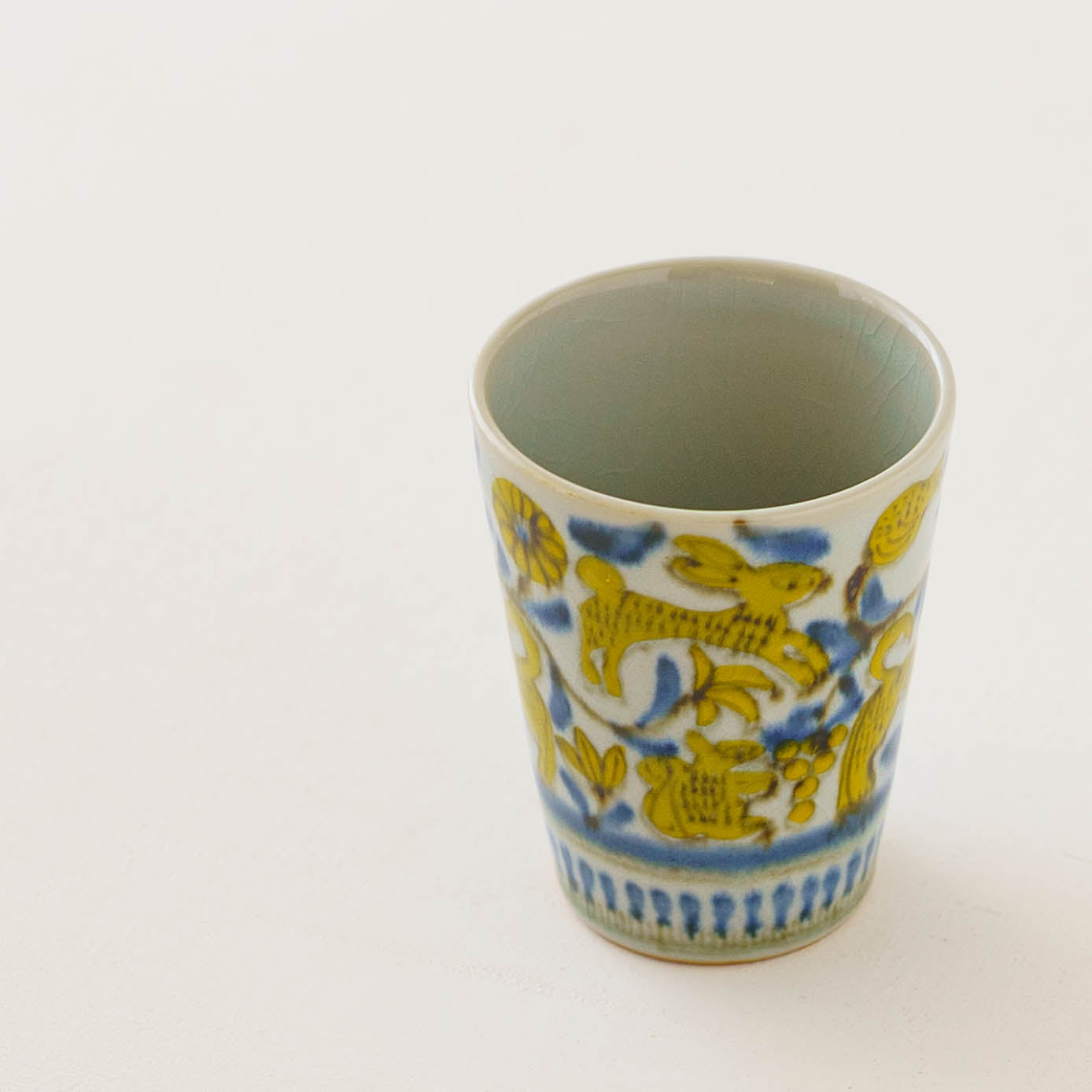 フリーカップ　黄動物｜皐月窯