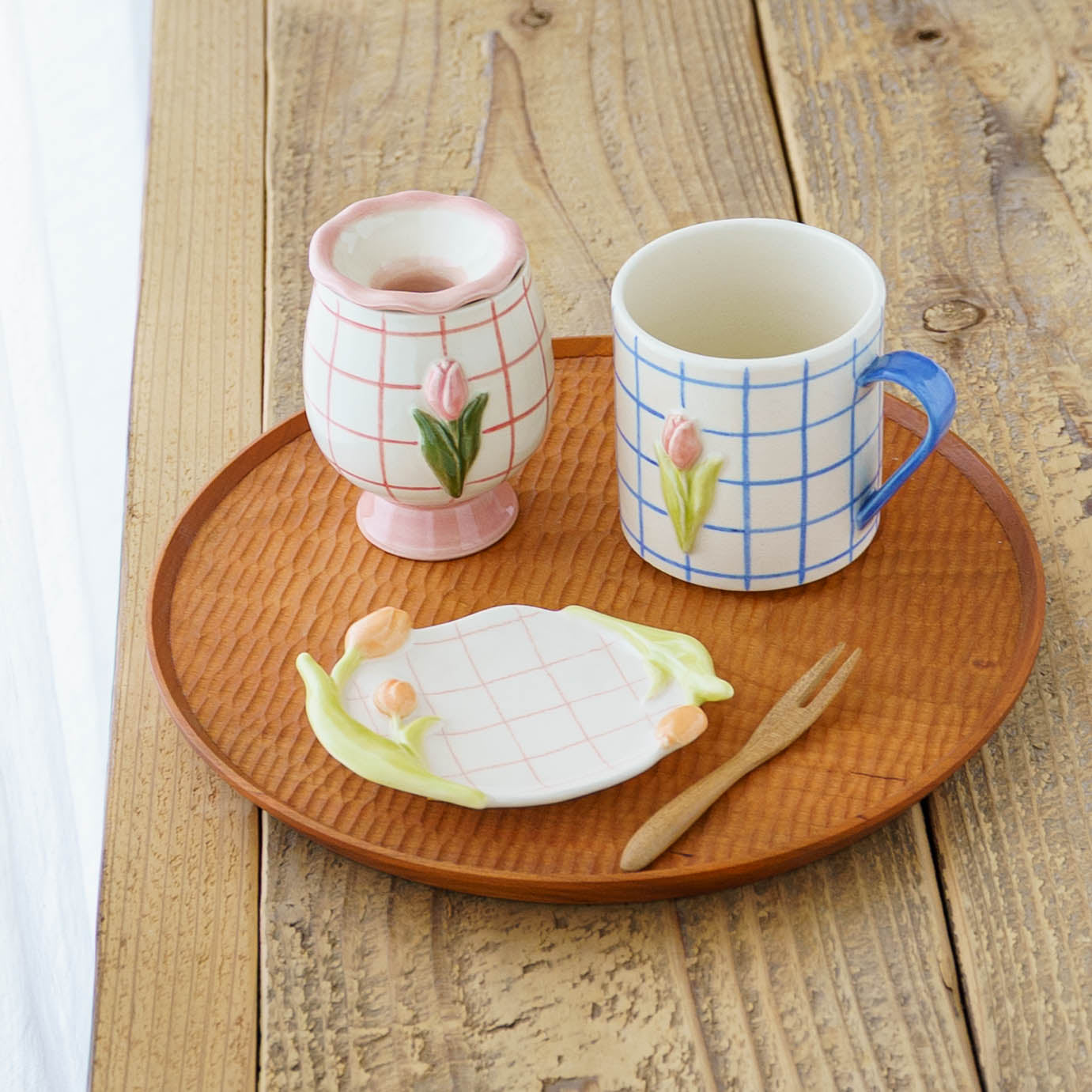 陶芸作家 オオヤサイリ チューリップ小皿｜窯元、作家もののうつわ通販