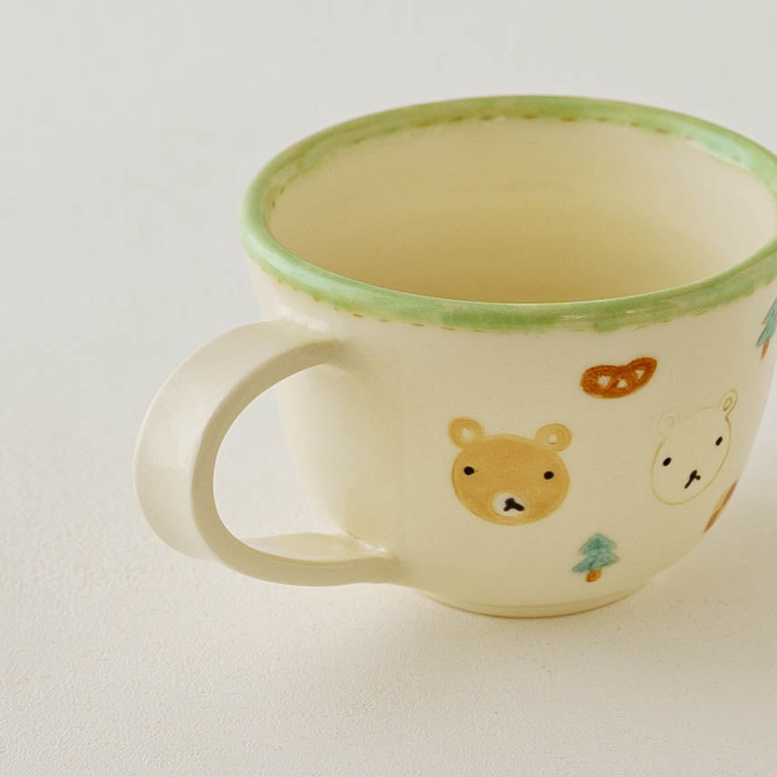 マグカップ　くまとクッキー（透明釉）｜大田亜樹