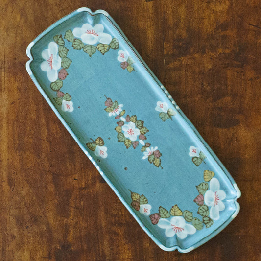 Square plate blue｜Satsukigama