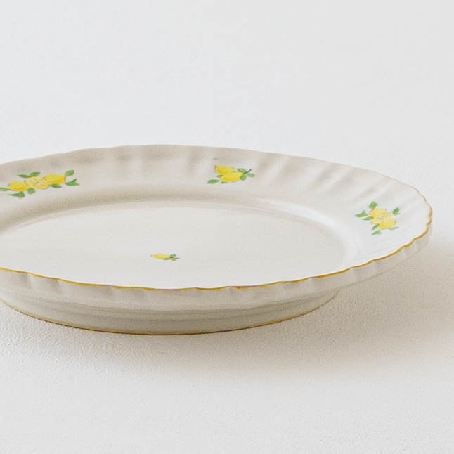 陶芸作家 阿部慎太朗 マーガレットリム皿6寸 檸檬｜窯元、作家ものの