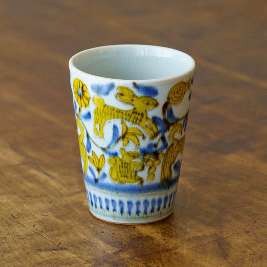 フリーカップ　黄動物｜皐月窯