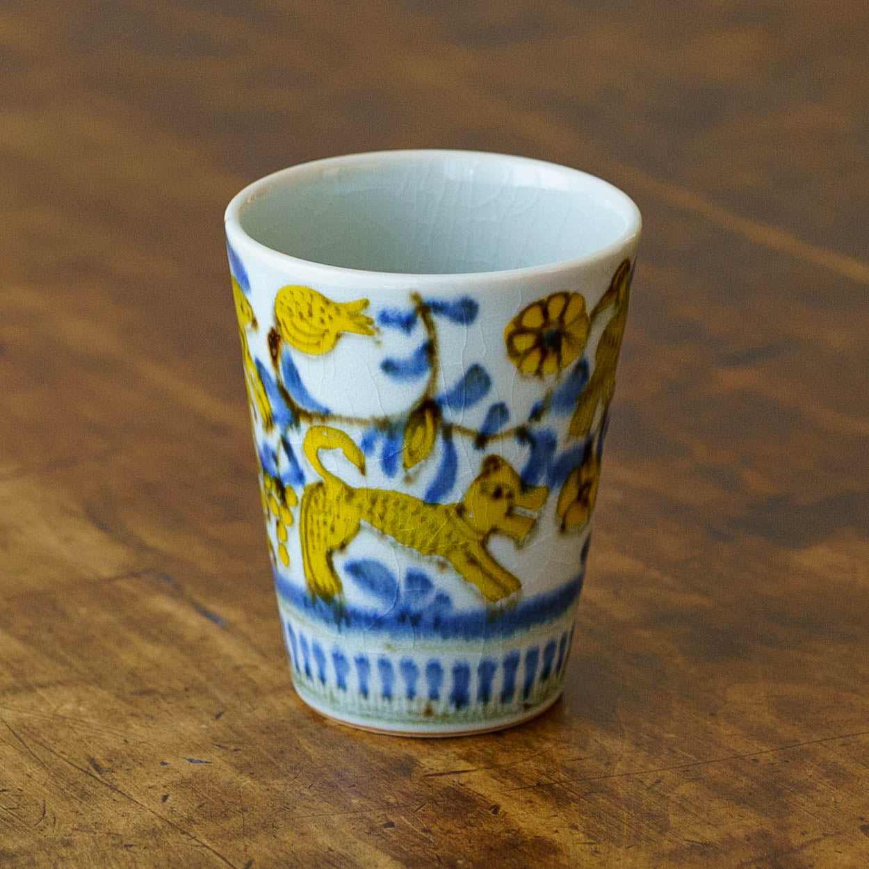 フリーカップ　黄動物｜皐月窯