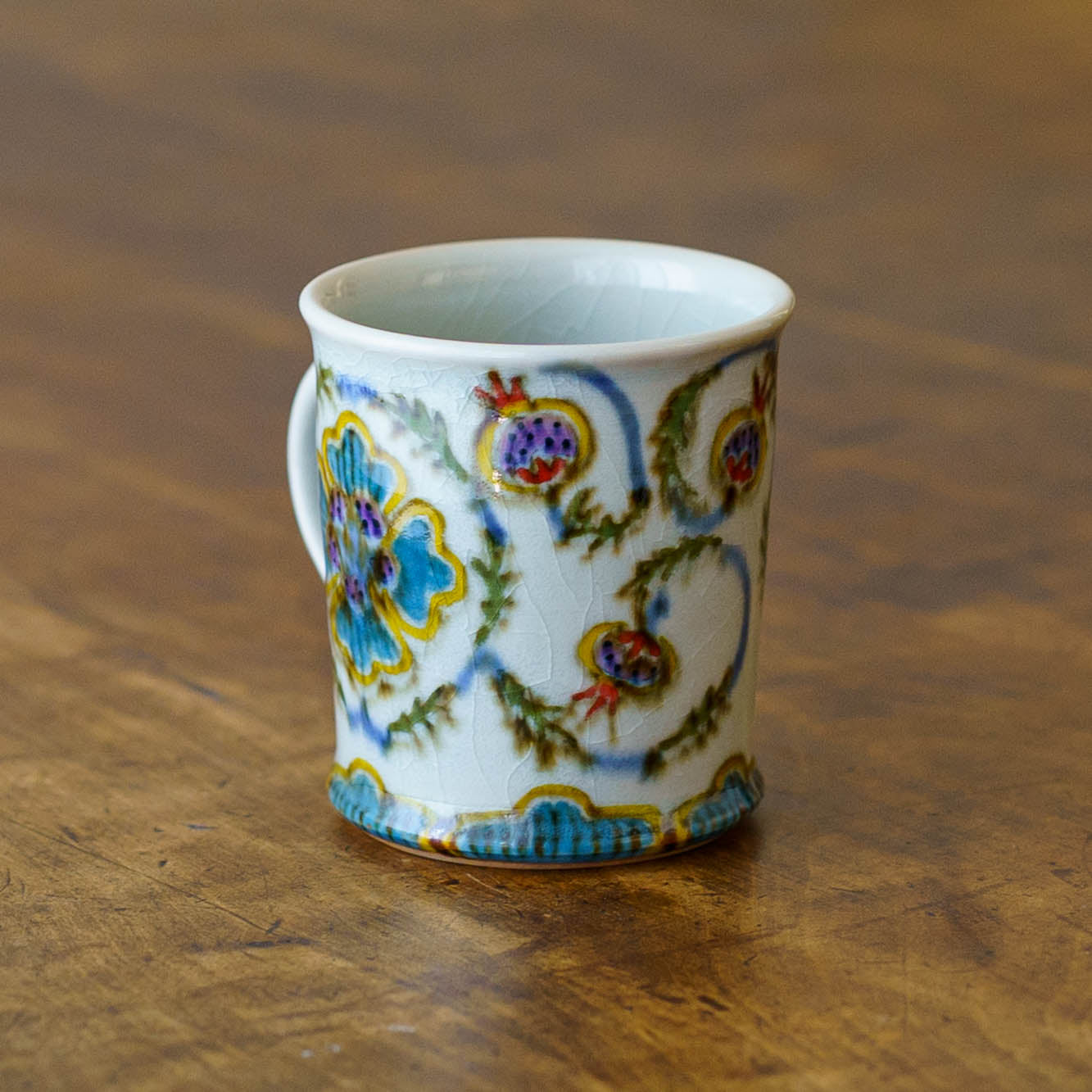 マグカップW　色花実唐草｜皐月窯