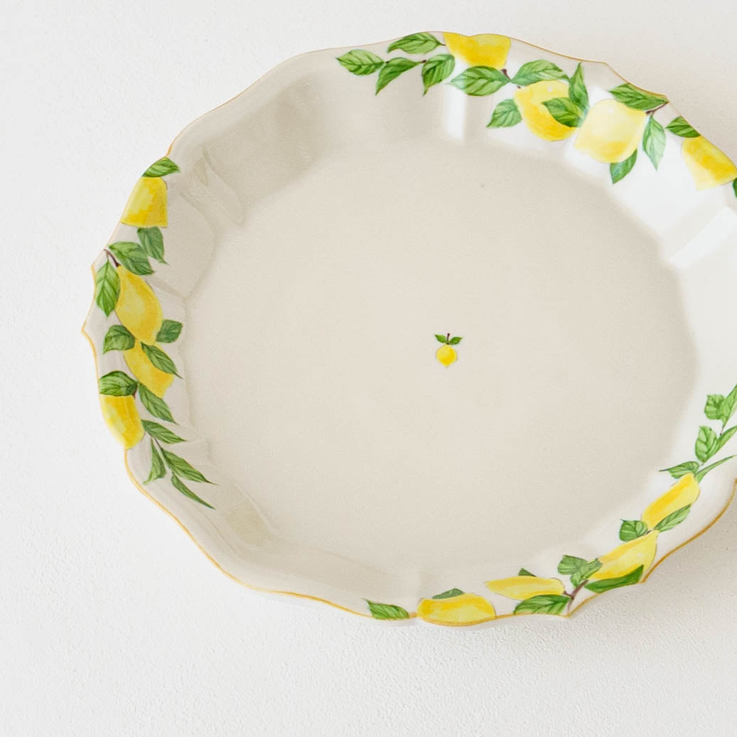 陶芸作家 阿部慎太朗 花形深皿7寸 檸檬｜窯元、作家もののうつわ通販