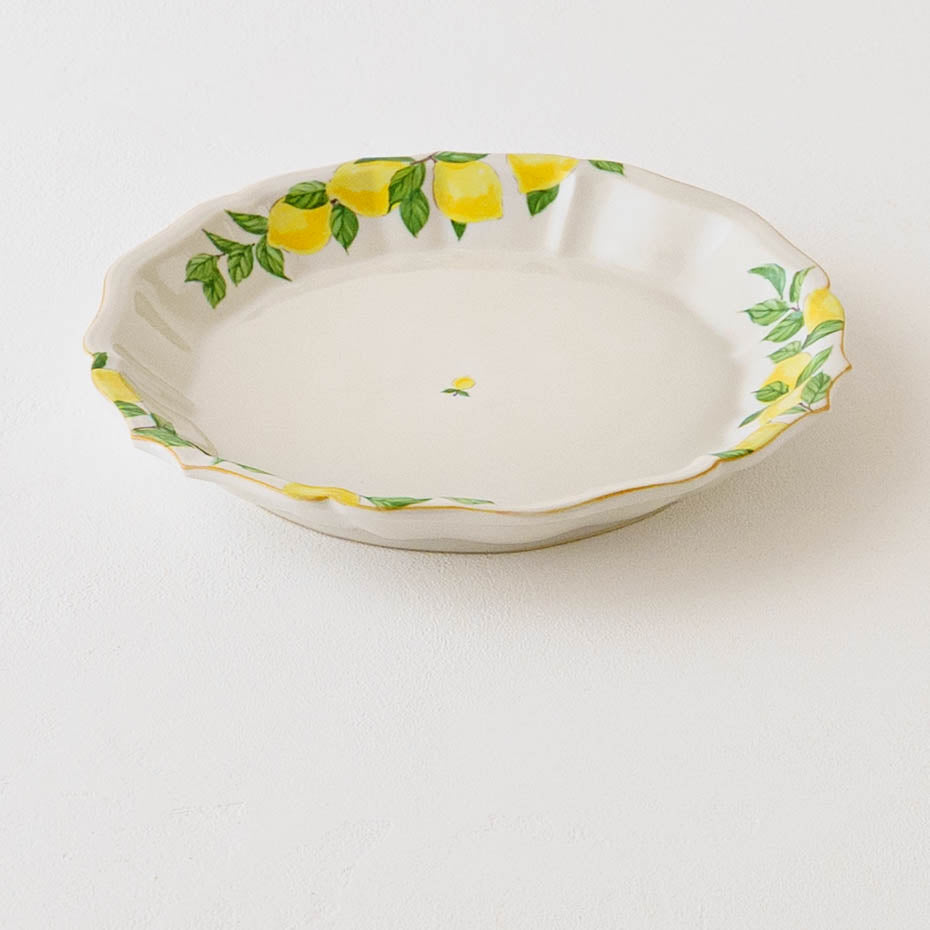 陶芸作家 阿部慎太朗 花形深皿7寸 檸檬｜窯元、作家もののうつわ通販