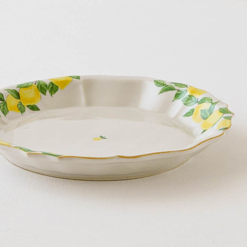 陶芸作家 阿部慎太朗 花形深皿7寸 檸檬｜窯元、作家もののうつわ通販