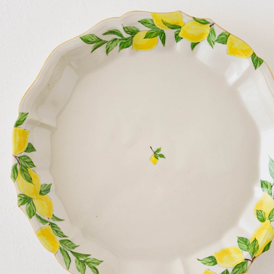 陶芸作家 阿部慎太朗 花形深皿7寸 檸檬｜窯元、作家もののうつわ通販