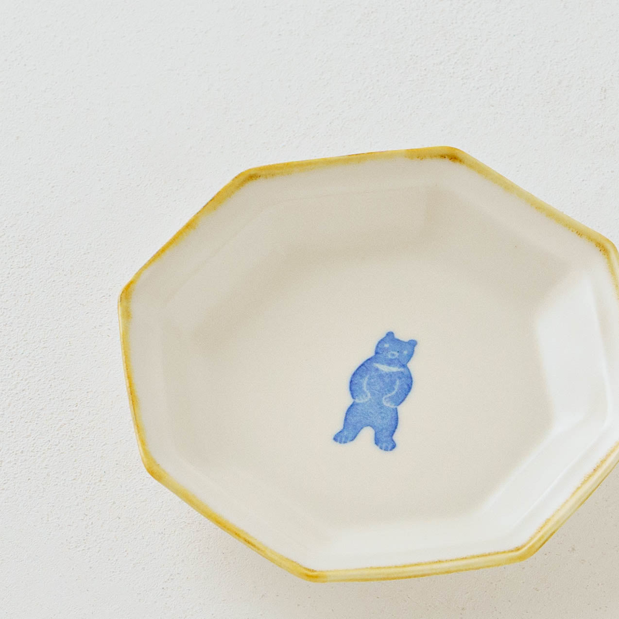 八角小皿　くま｜原村俊之