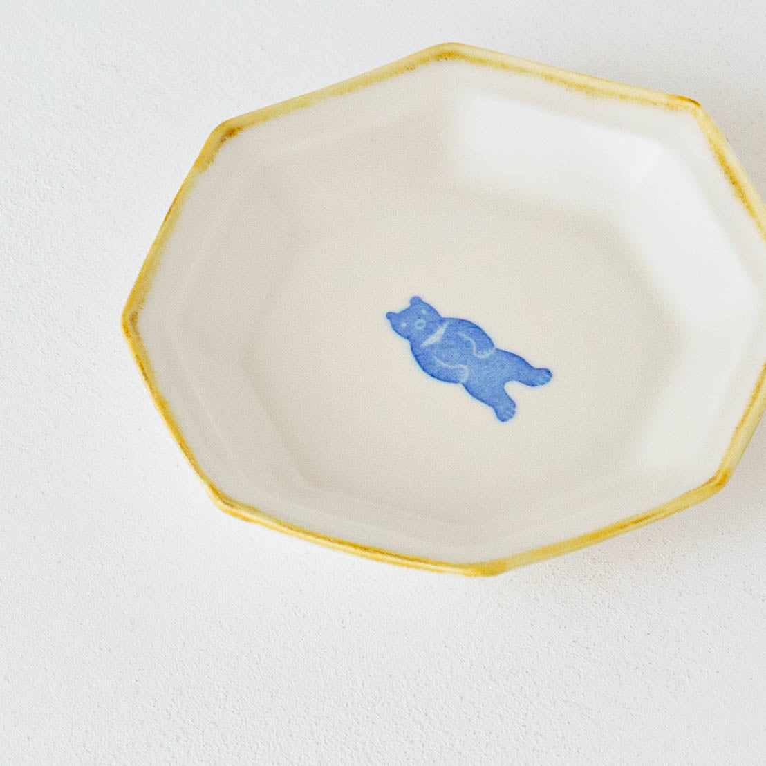 八角小皿　くま｜原村俊之