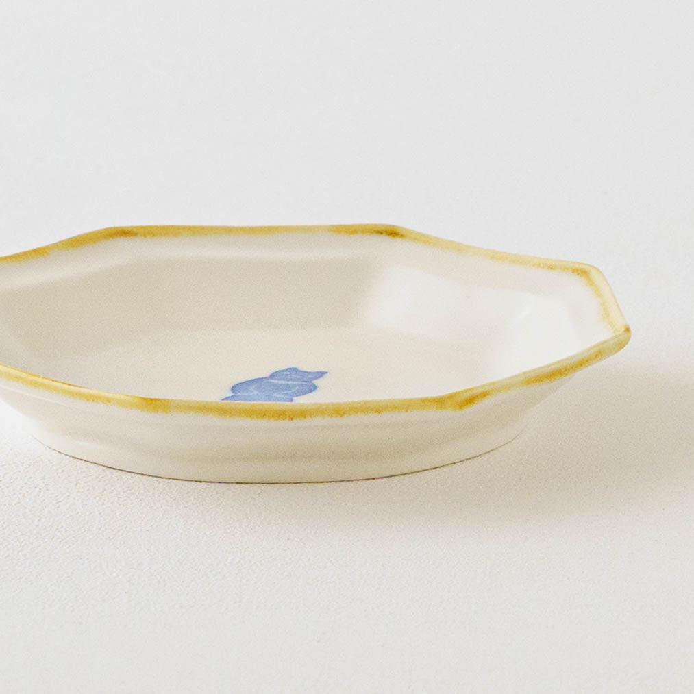 八角小皿　くま｜原村俊之