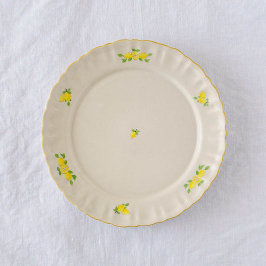 マーガレットリム皿6寸　檸檬　A｜阿部慎太朗