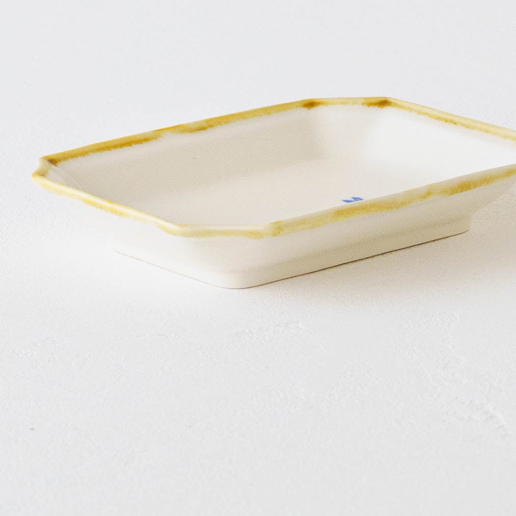 隅切角小皿　うさぎ｜原村俊之