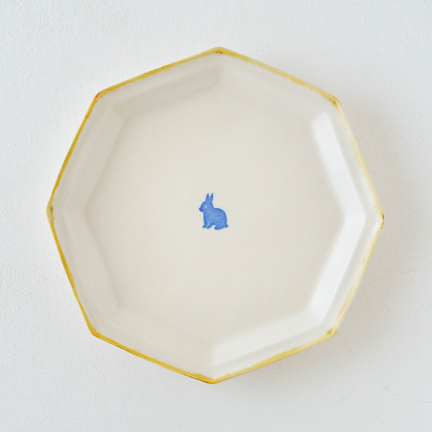 八角プレート　大　うさぎ｜原村俊之