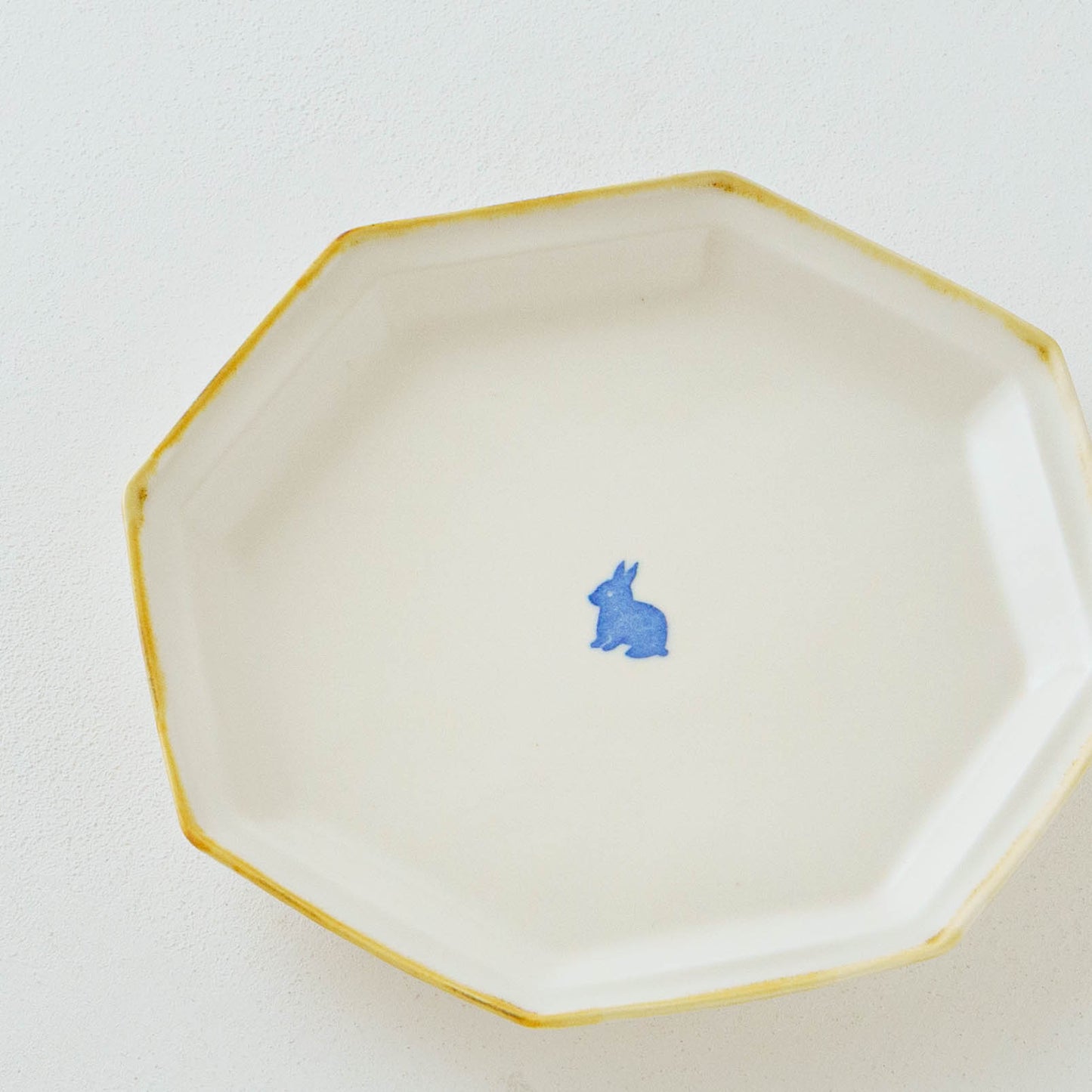 八角プレート　大　うさぎ｜原村俊之