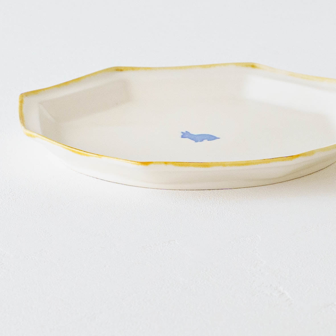 八角プレート　大　うさぎ｜原村俊之