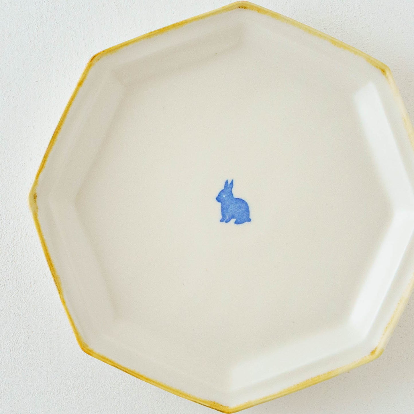 八角プレート　大　うさぎ｜原村俊之