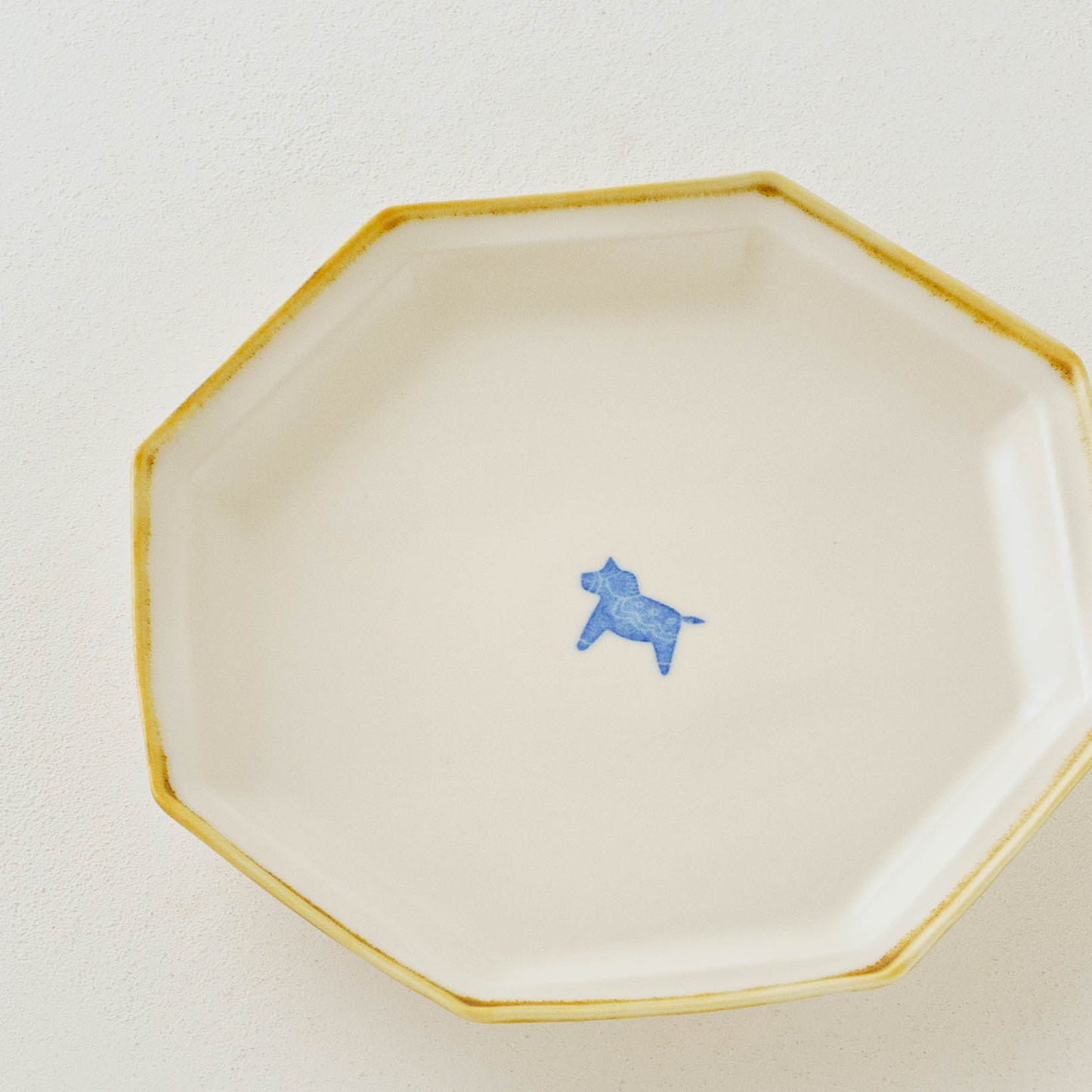 八角プレート　大　うま｜原村俊之