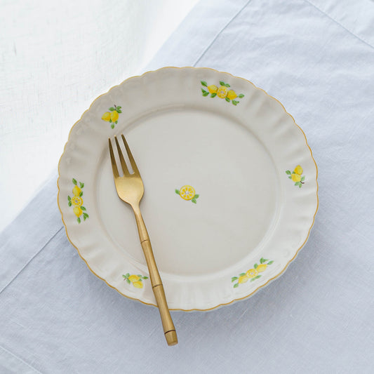 マーガレットリム皿6寸　檸檬　B｜阿部慎太朗