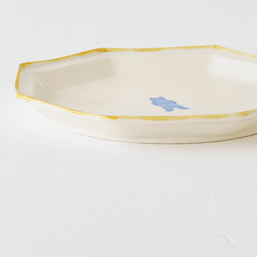 八角プレート　大　くま｜原村俊之