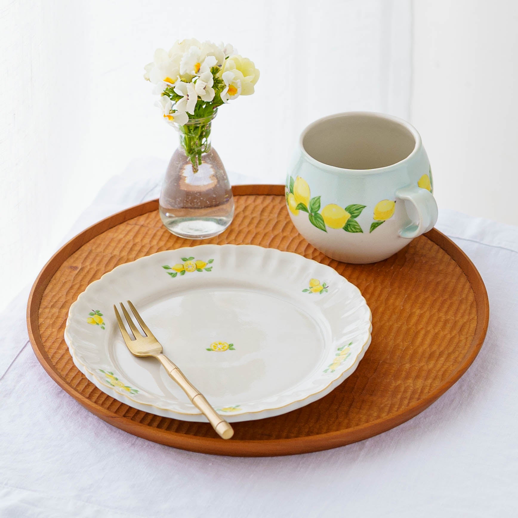 陶芸作家 阿部慎太朗 マーガレットリム皿6寸 檸檬｜窯元、作家ものの