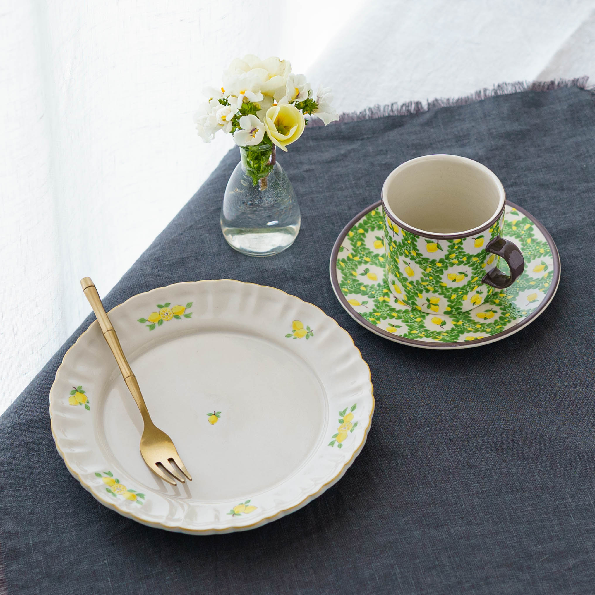 陶芸作家 阿部慎太朗 マーガレットリム皿6寸 檸檬｜窯元、作家ものの