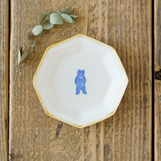 八角小皿　くま｜原村俊之