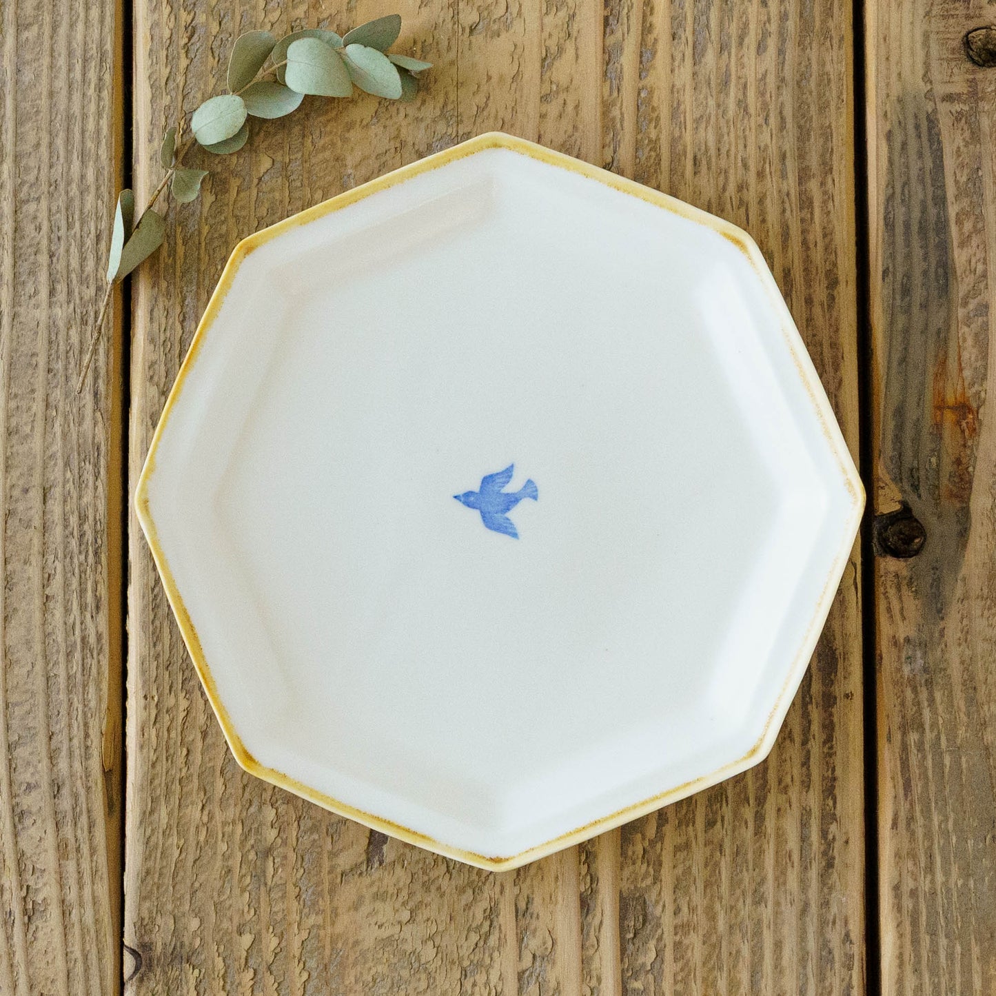 八角プレート　大　とり｜原村俊之