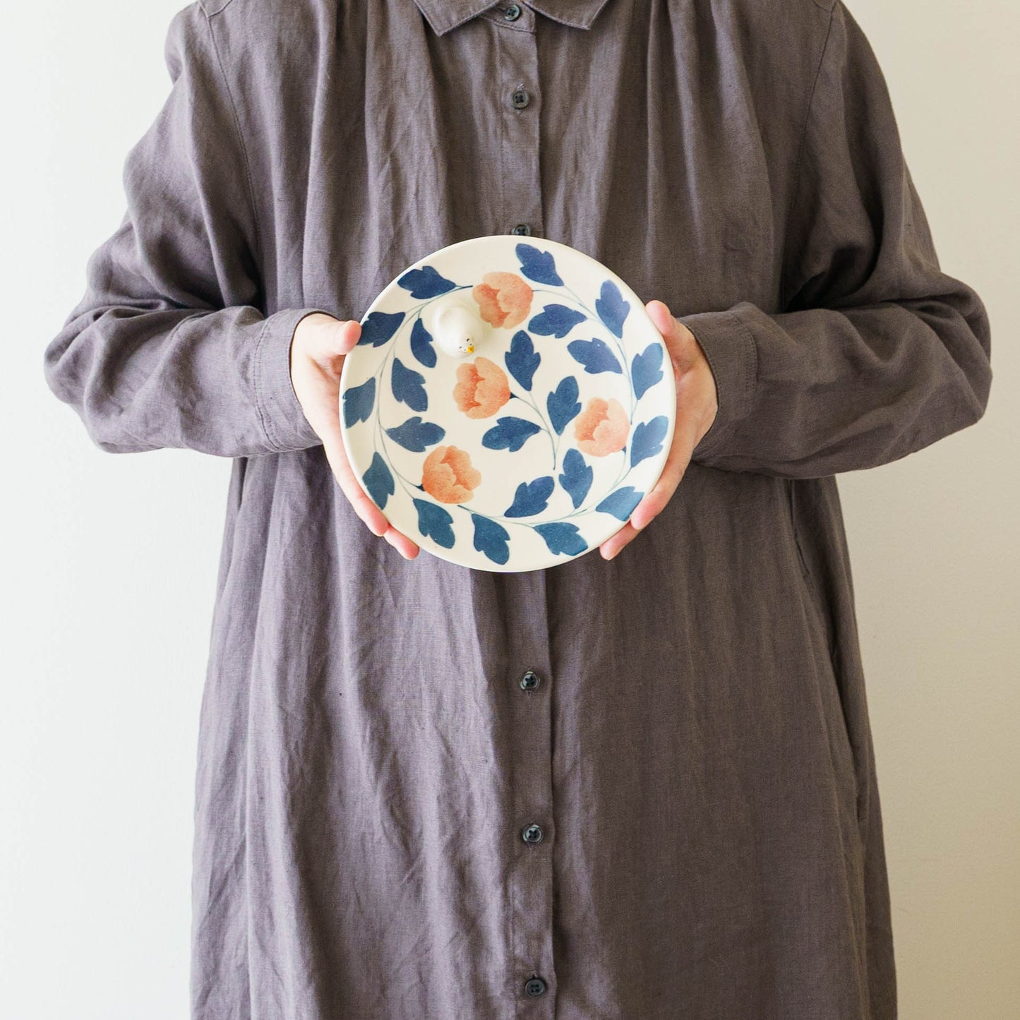 Plate duck pink blue M  | Ayano Arai