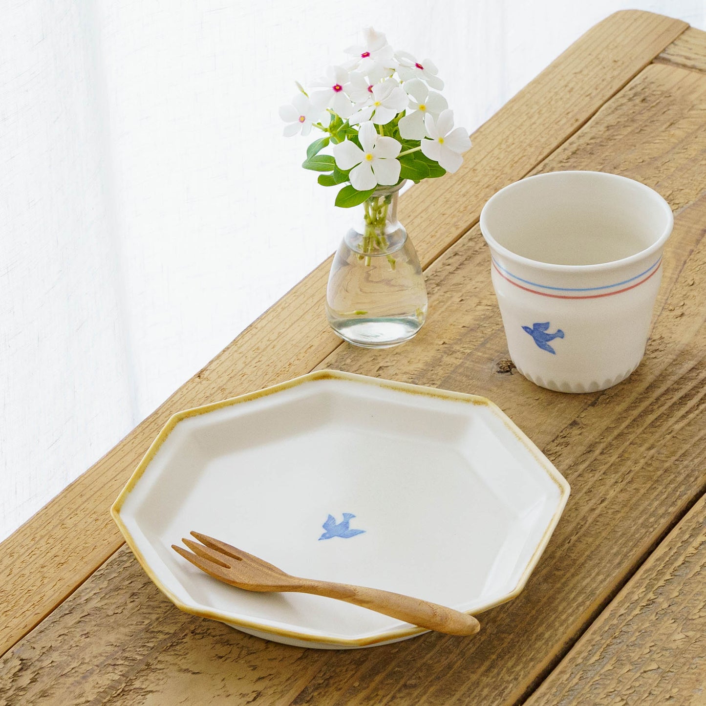 八角プレート　大　とり｜原村俊之