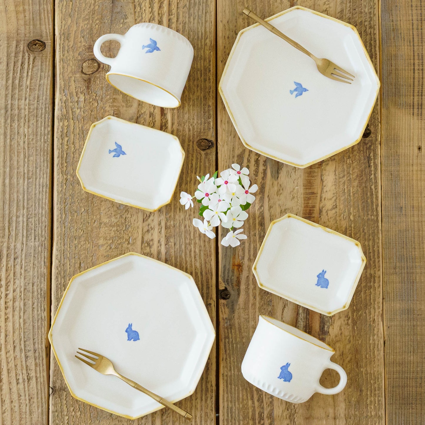 八角プレート　大　とり｜原村俊之