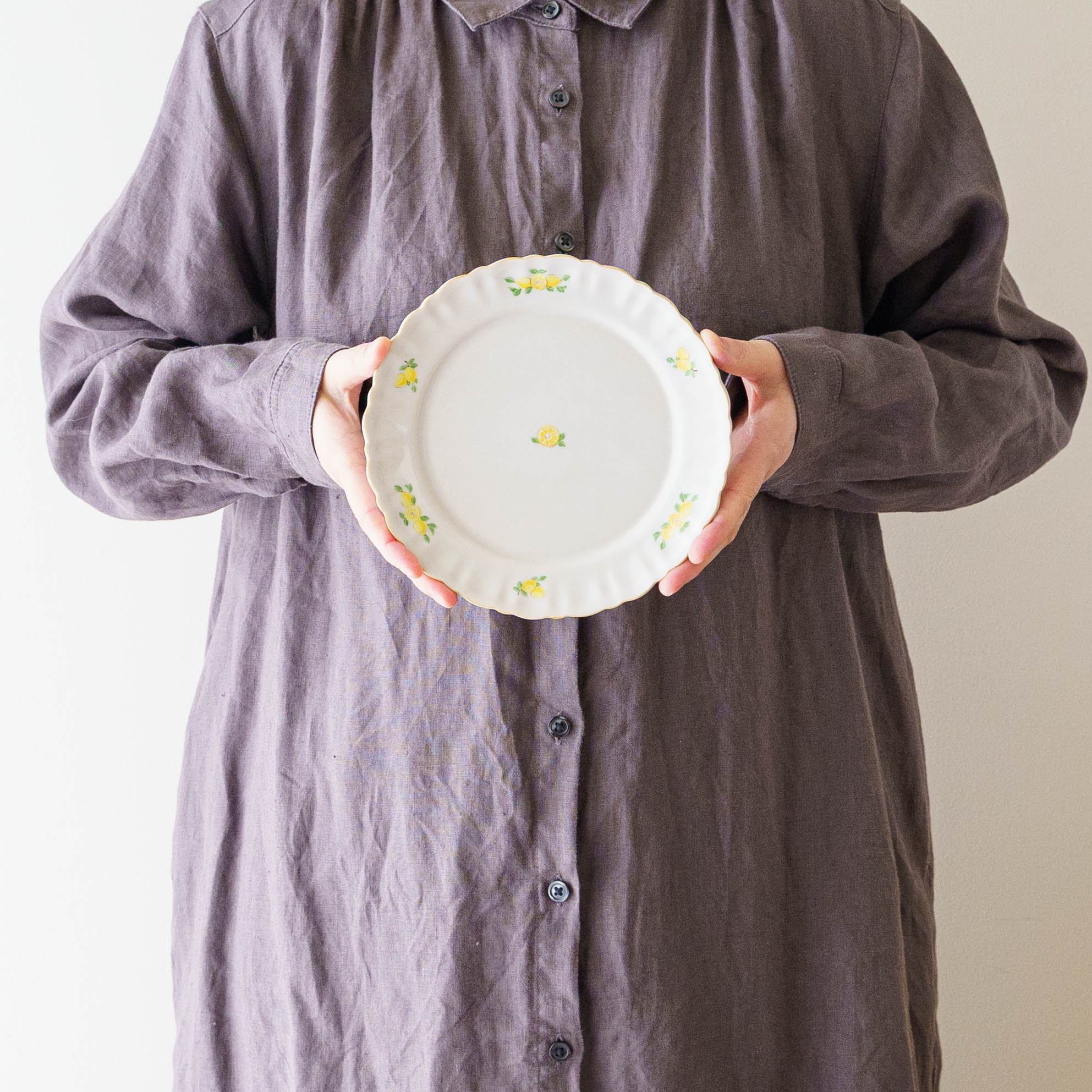 陶芸作家 阿部慎太朗 マーガレットリム皿6寸 檸檬｜窯元、作家ものの