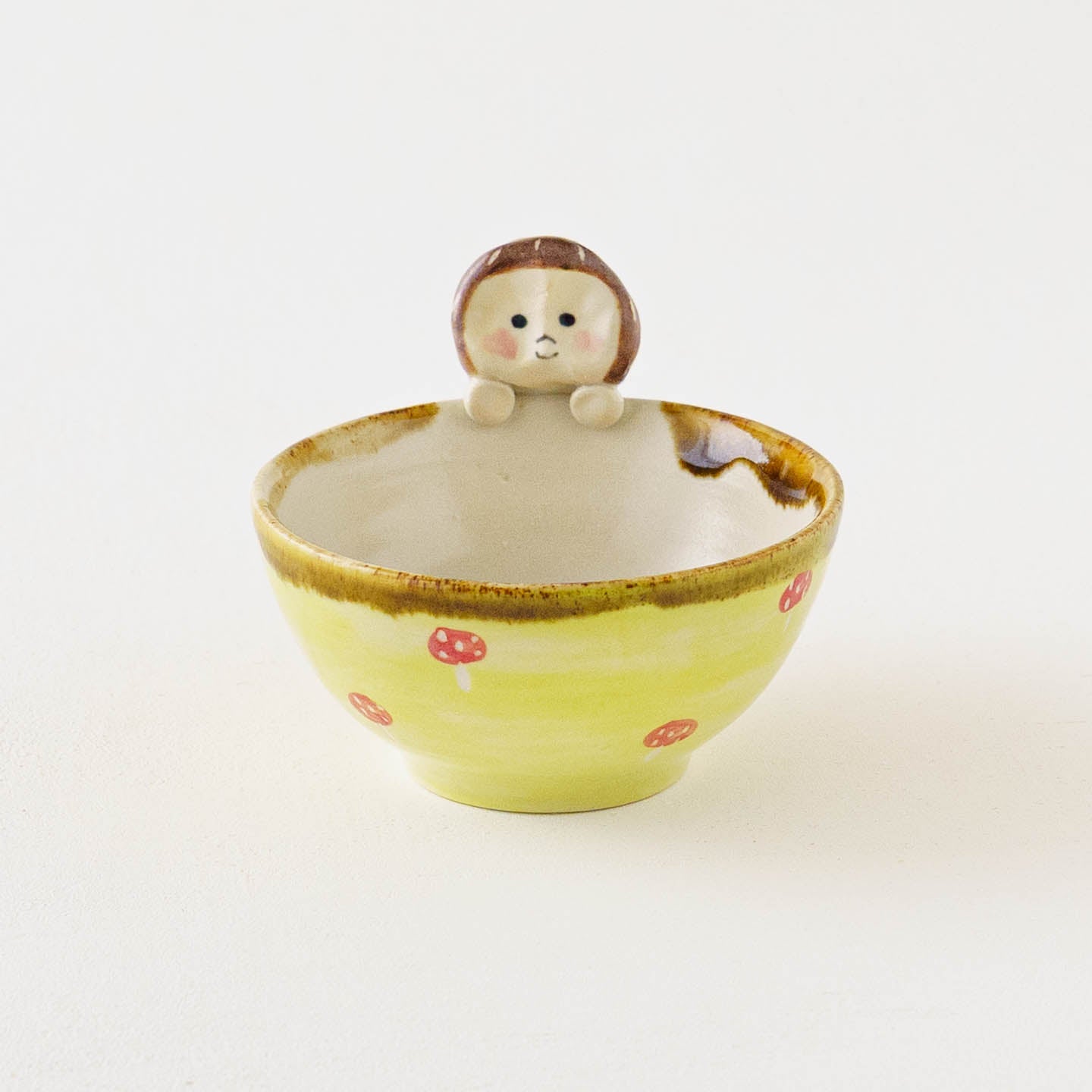 女の子 x きのこ　ぐい呑み｜梶田慶