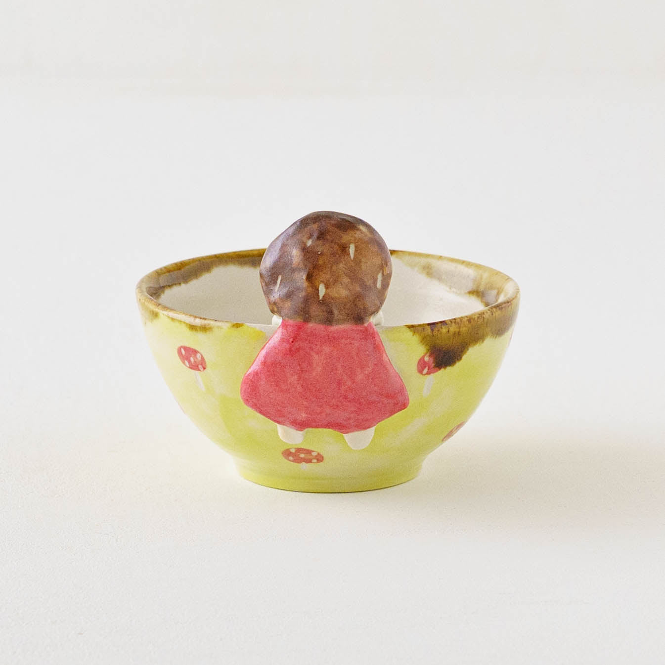 女の子 x きのこ　ぐい呑み｜梶田慶