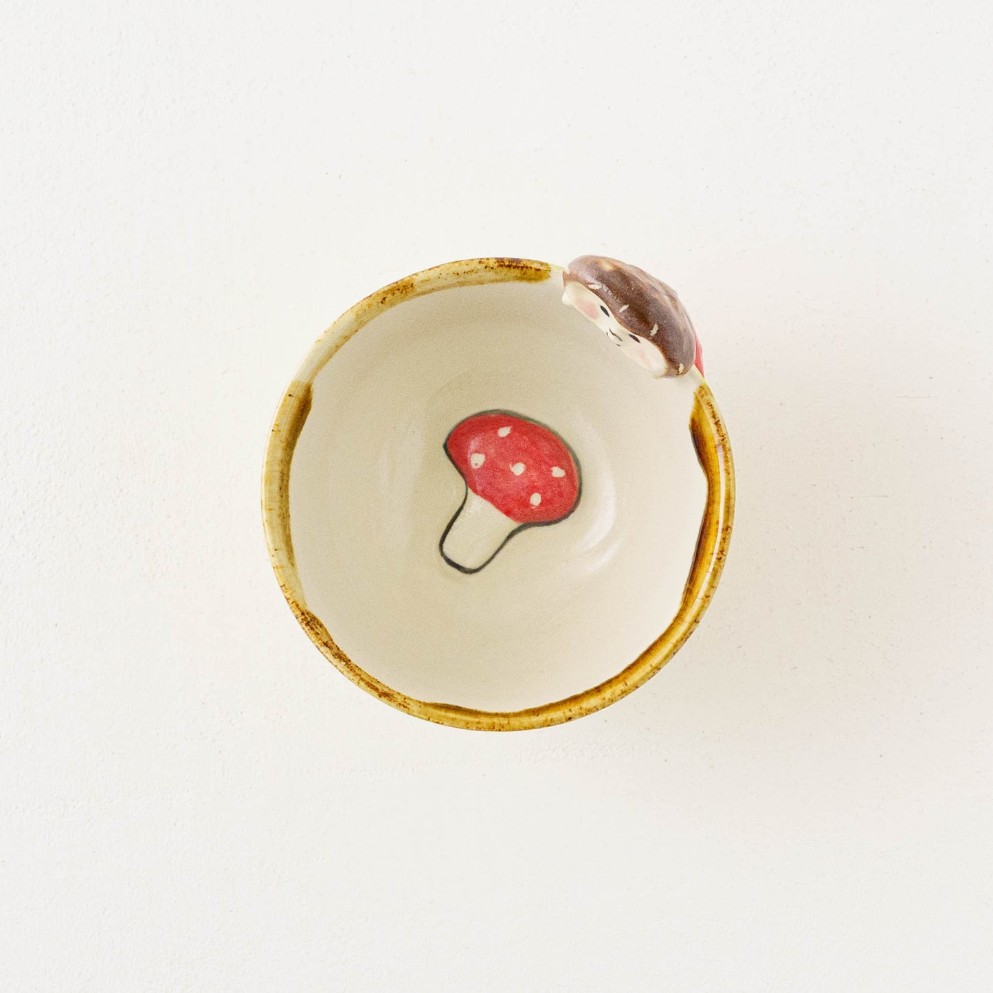 女の子 x きのこ　ぐい呑み｜梶田慶