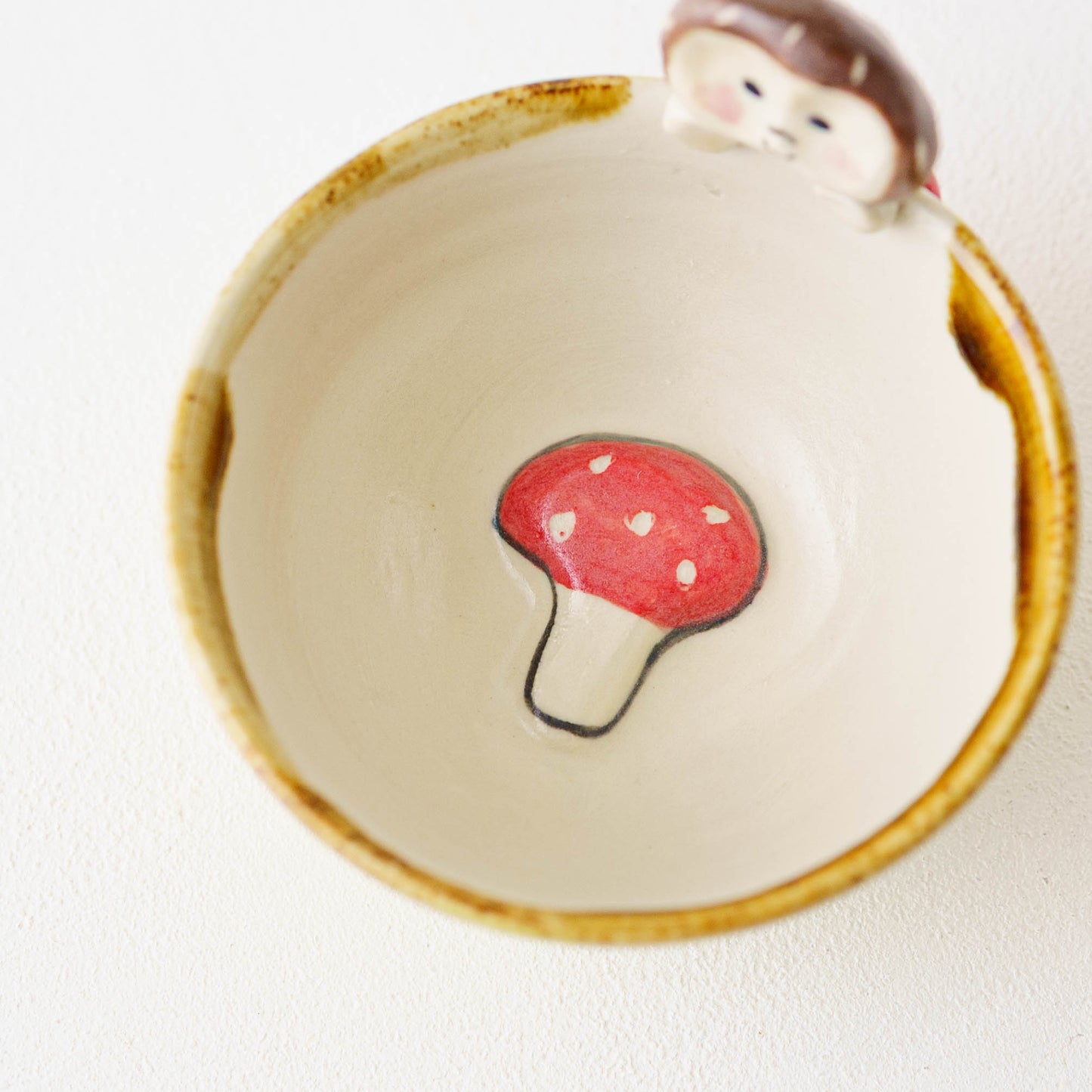 女の子 x きのこ　ぐい呑み｜梶田慶