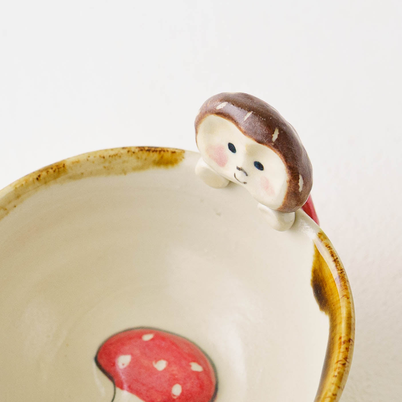 女の子 x きのこ　ぐい呑み｜梶田慶