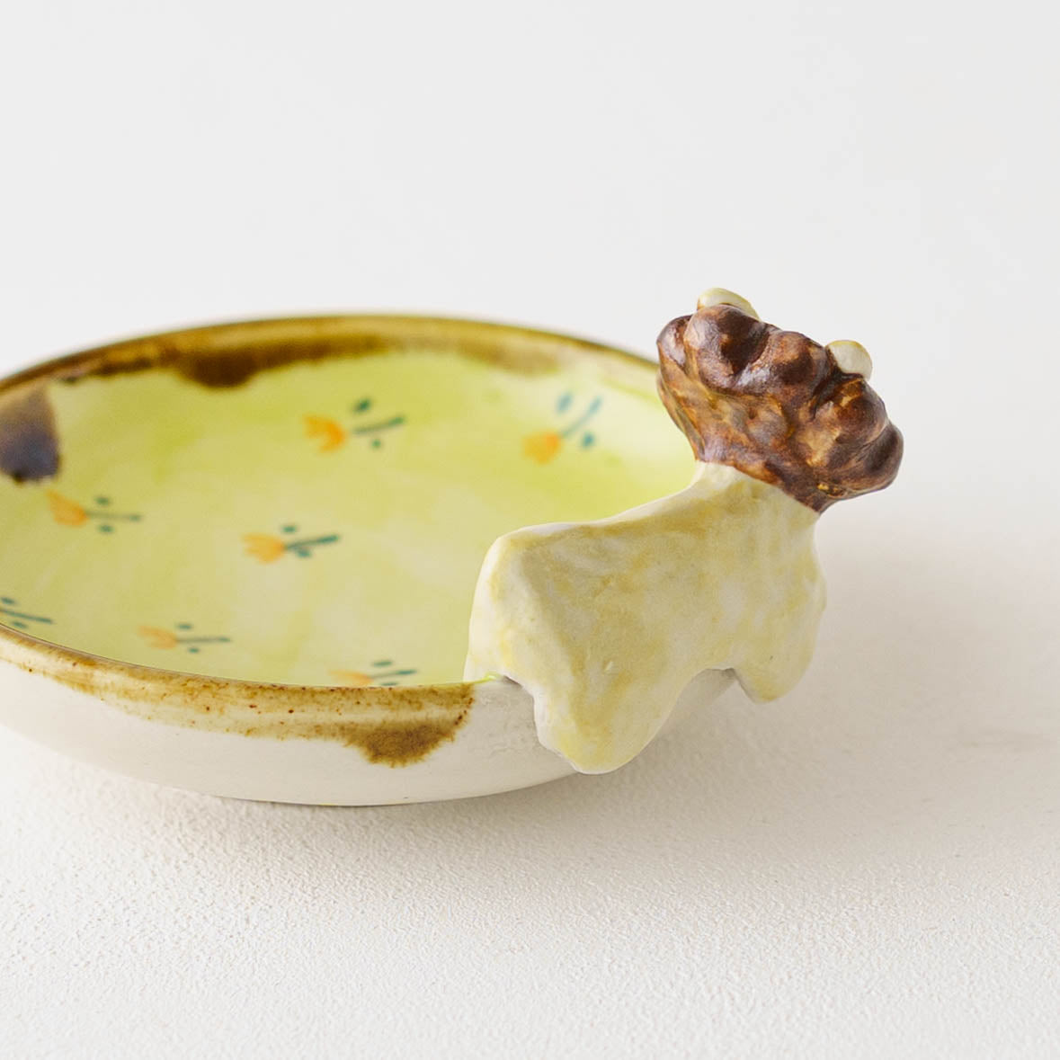 陶芸作家 梶田慶 らいおん お花 小皿｜窯元、作家もののうつわ通販