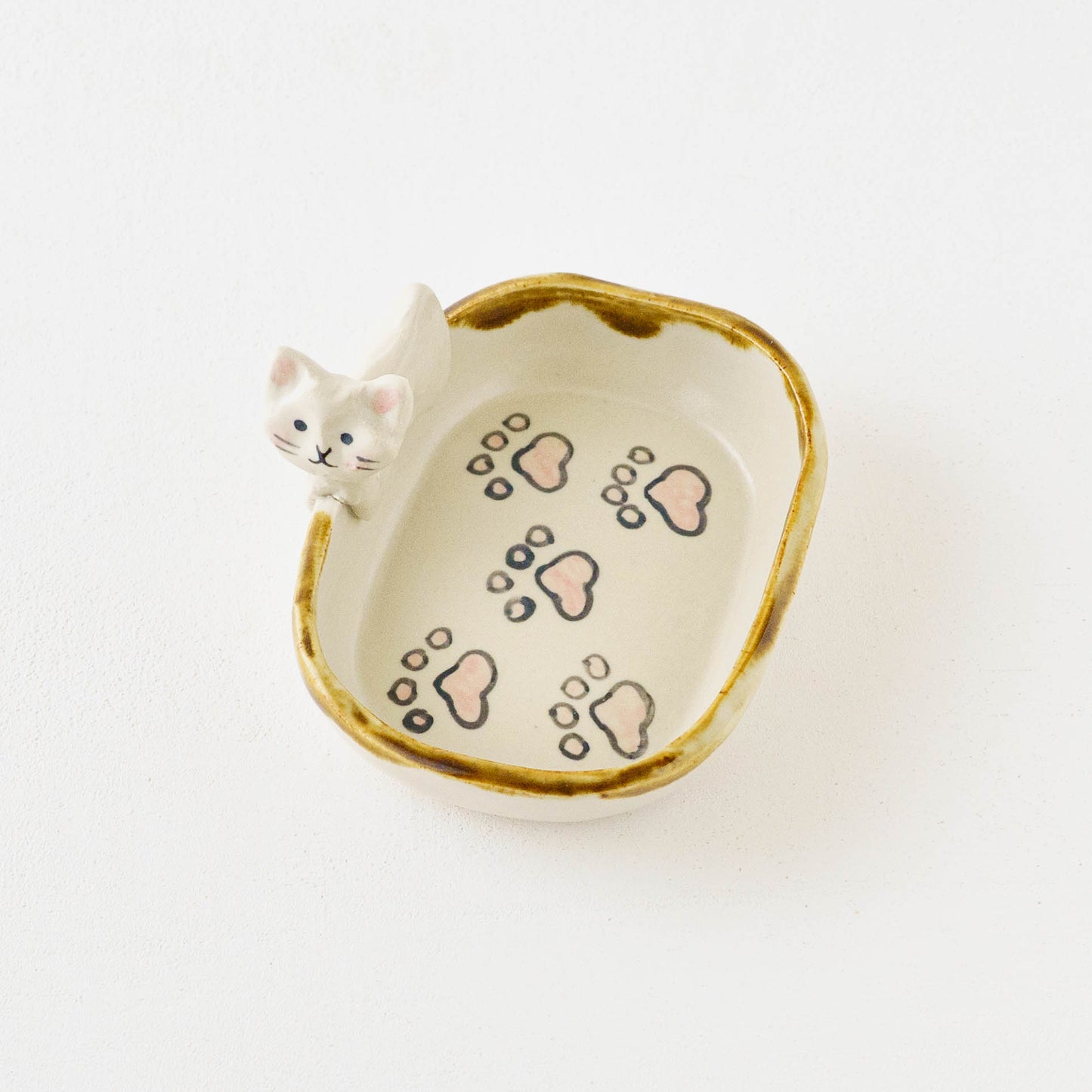 ねこ x にくきゅう　四角小皿｜梶田慶