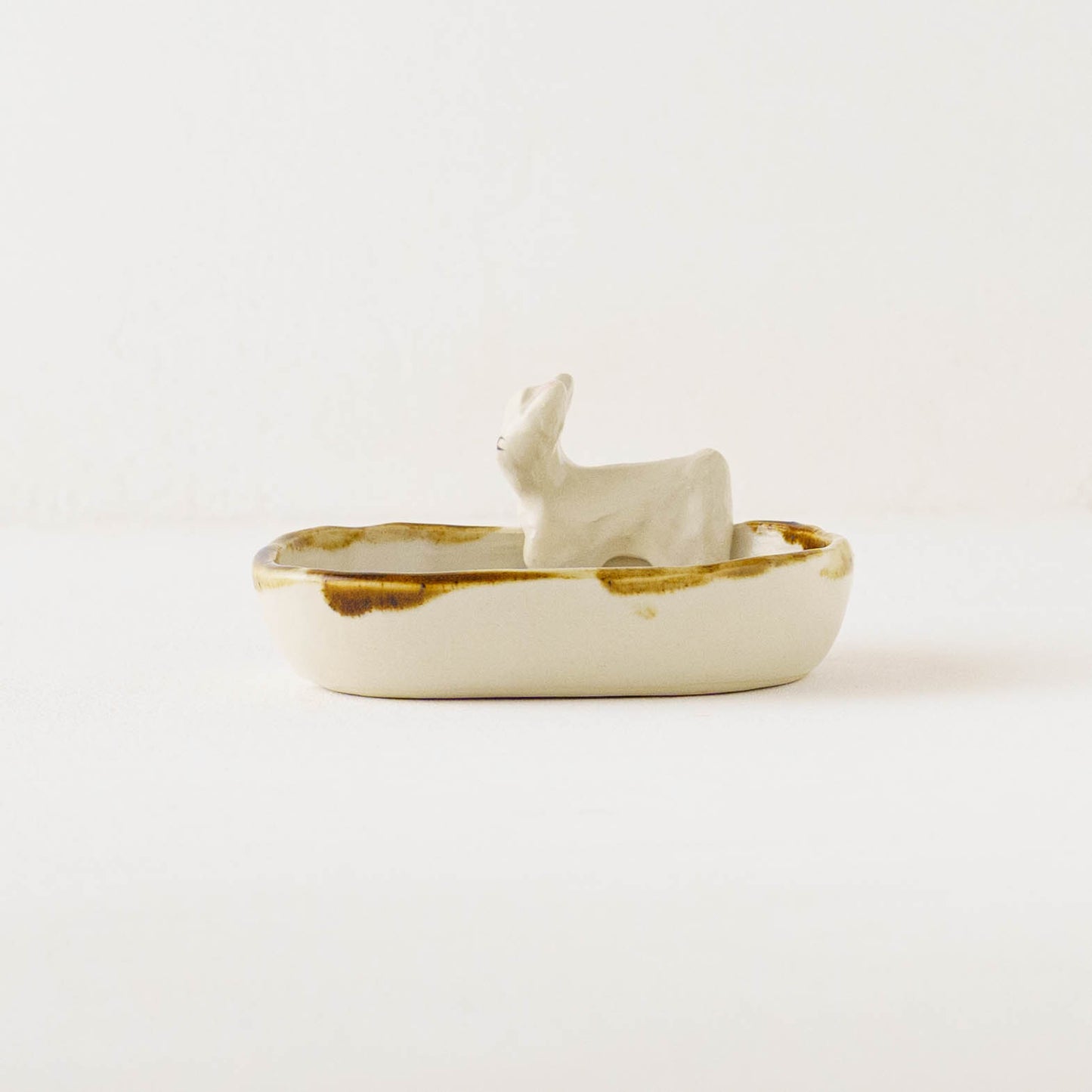 Cat x Strawberry Square Small Plate | Kajita Kei