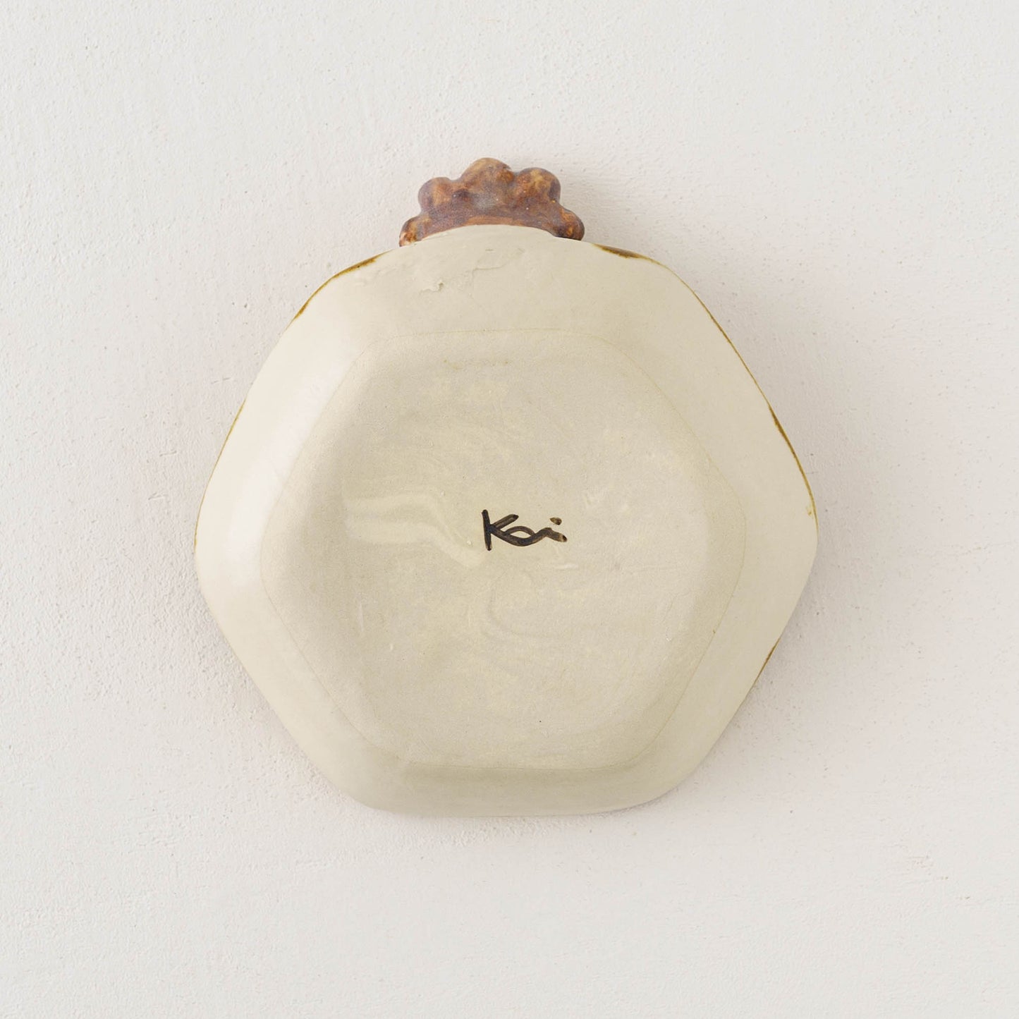 らいおん x お花　六角小皿｜梶田慶