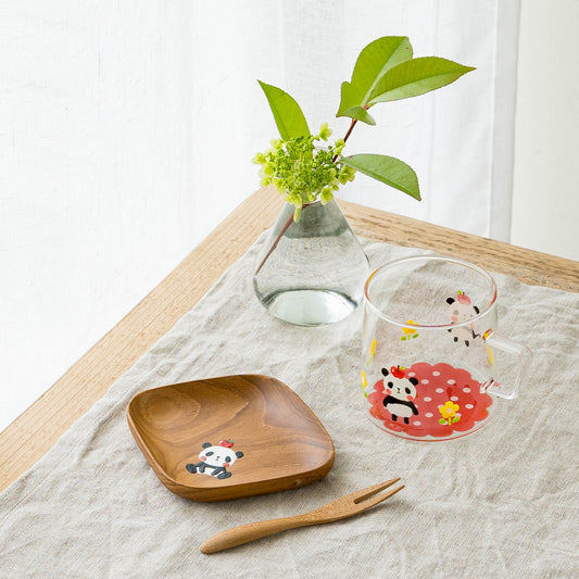 Small plate panda Square |  Kie - zakka 